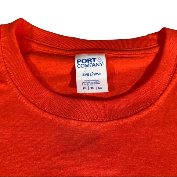 Orange Embroidered Skull Magic Mushroom Short Sleeve Tee T-Shirt Size XL NWT - Picture 8 of 11